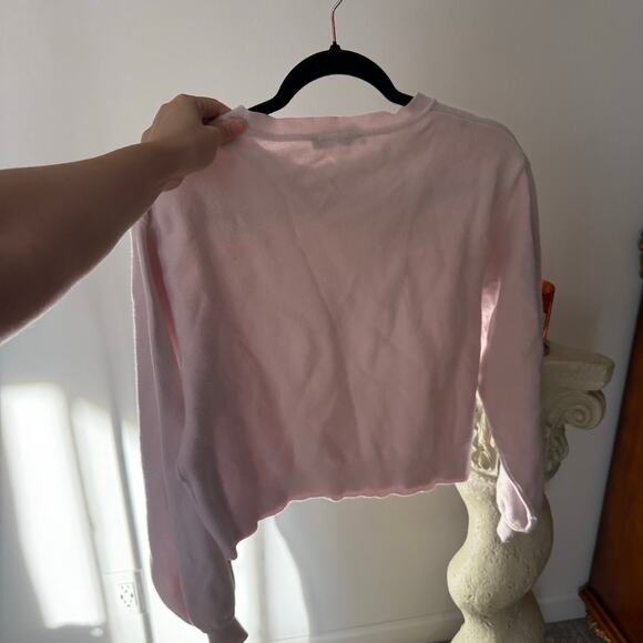 ZARA KNIT Pearl Embellished Sweater Light Pink Size Small - Picture 6 of 6